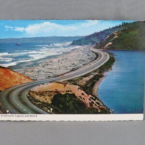 Vintage Postcard - Redwood Highway Freshwater Lagoon - Continental Card